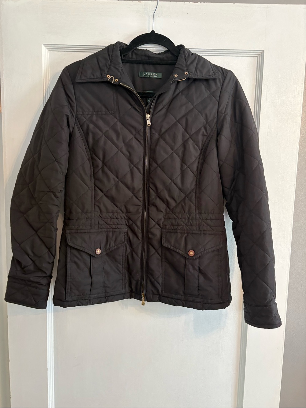 Women's Lauren Ralph Lauren Quilted Black Jacket Size Small